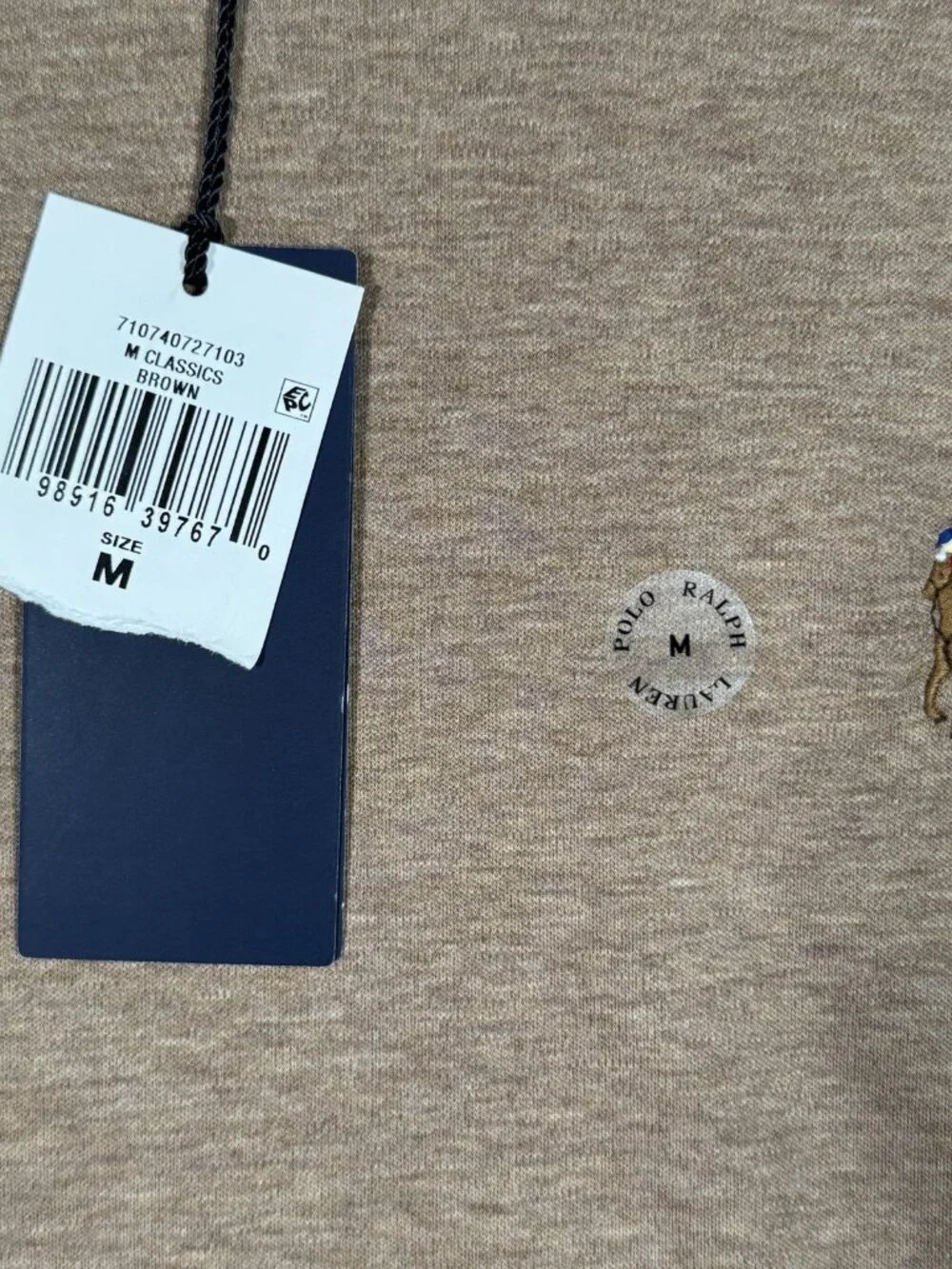 Polo Ralph Lauren Shirt Mens M Brown Custom Slim Fit Classics Pony Tee Soft